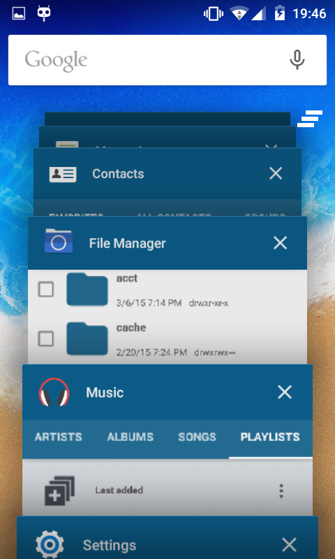 CM 12 Sense 7 Blue Theme