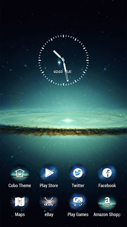 Shine Saturn Star Galaxy Theme