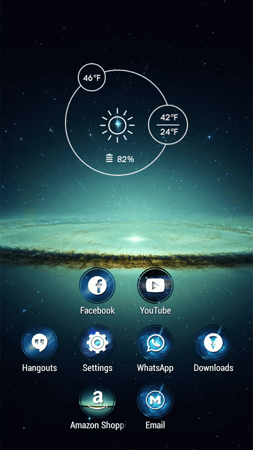 Shine Saturn Star Galaxy Theme