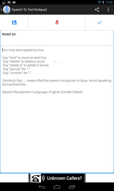 Speech To Text Notepad