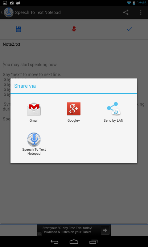 Speech To Text Notepad