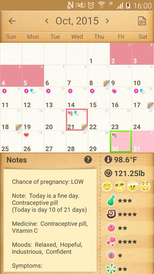 Period Tracker, My Calendar (Lịch kinh nguyệt)