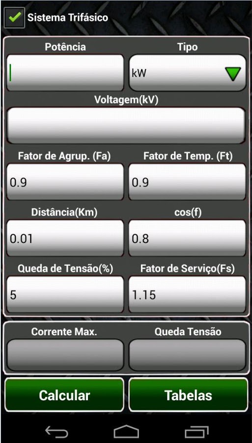 Electrical Calculation memory.