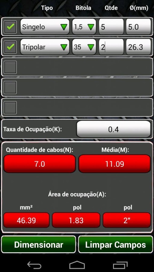 Electrical Calculation memory.