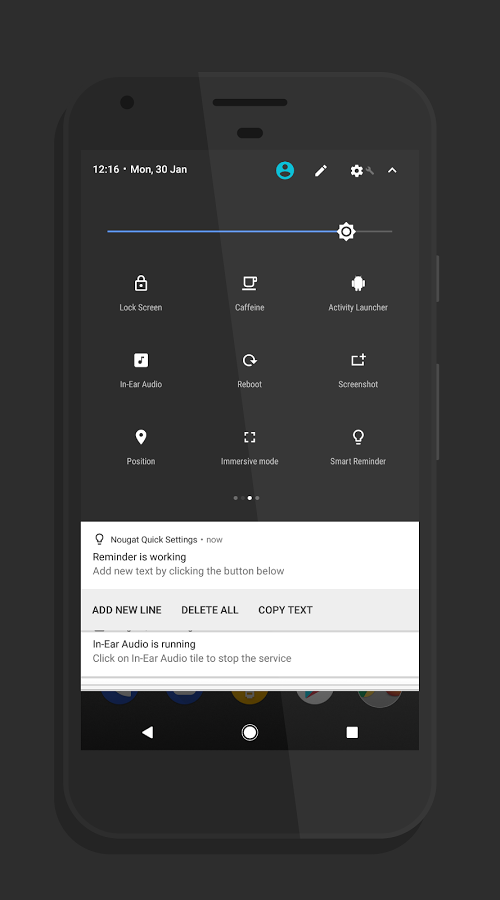 Nougat Quick Settings