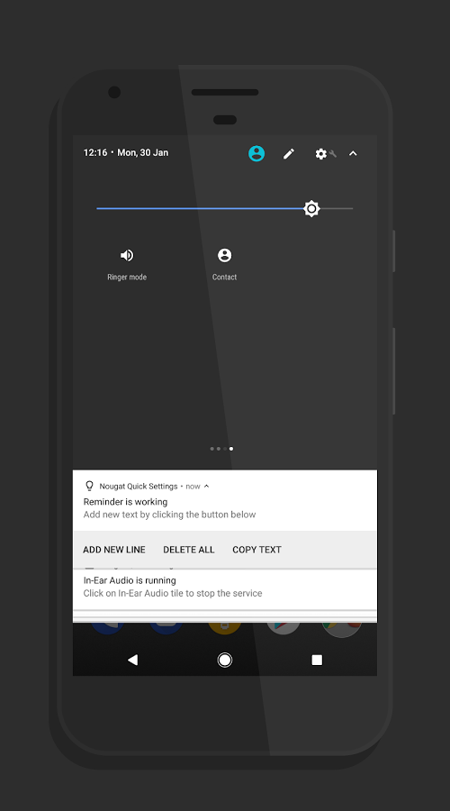 Nougat Quick Settings
