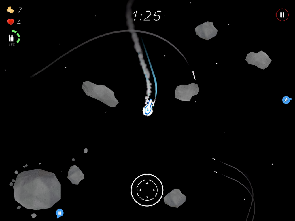 2 Minutes in Space - Missiles Vs. Asteroids (Mod Money)