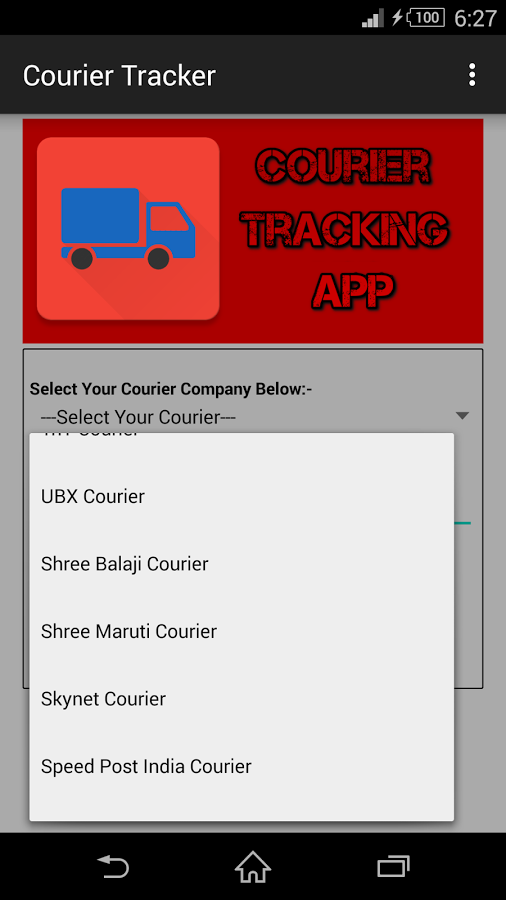 Courier Tracking app