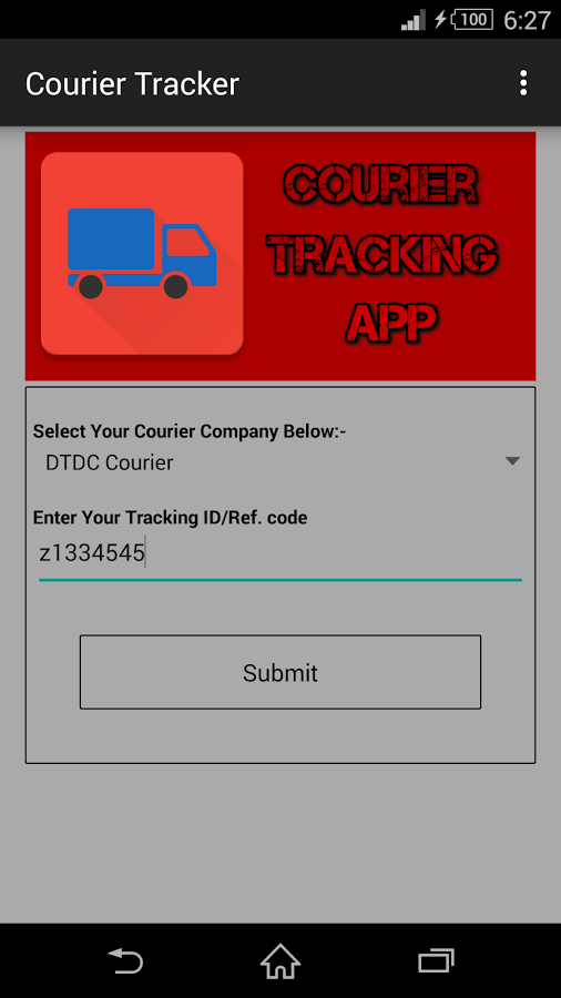 Courier Tracking app