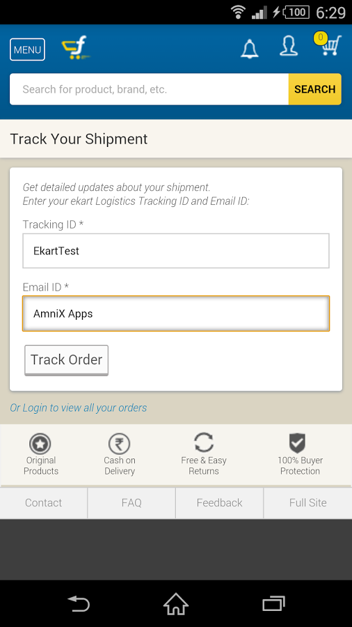 Courier Tracking app