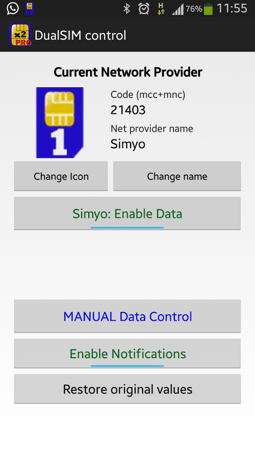 DualSIM control PRO