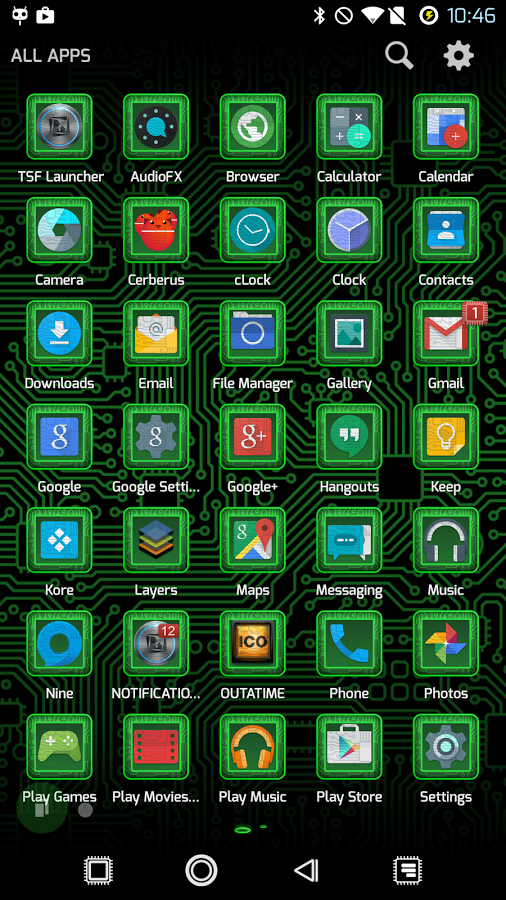 PCB Green ⁞ TSF Shell 3 Theme