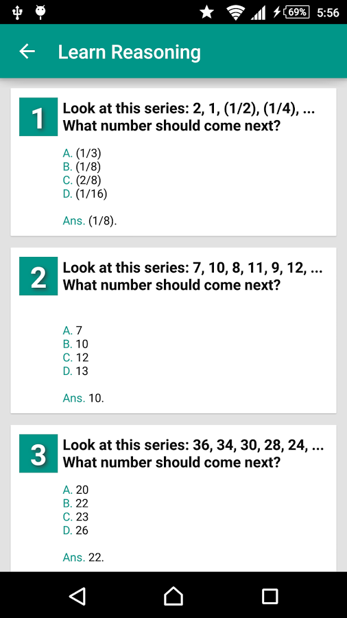 Reasoning Test