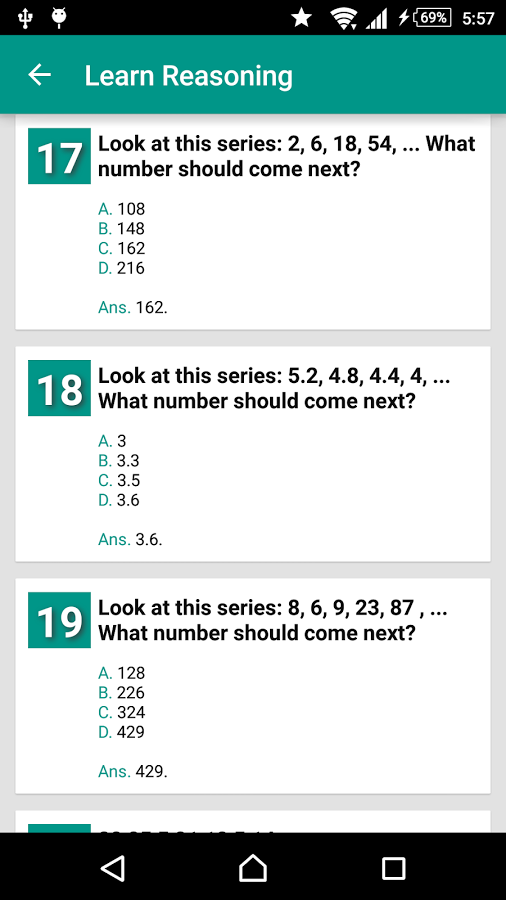 Reasoning Test