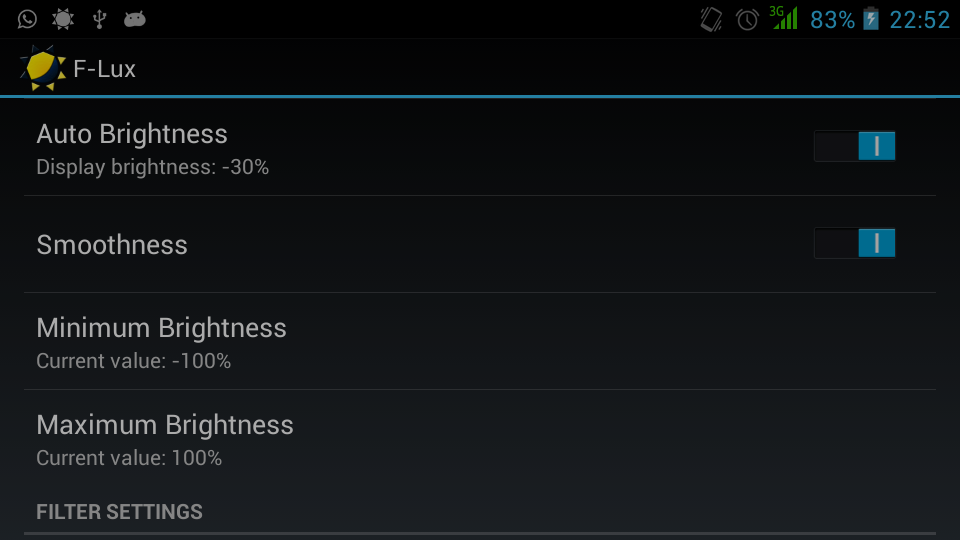 Screen Brightness Control