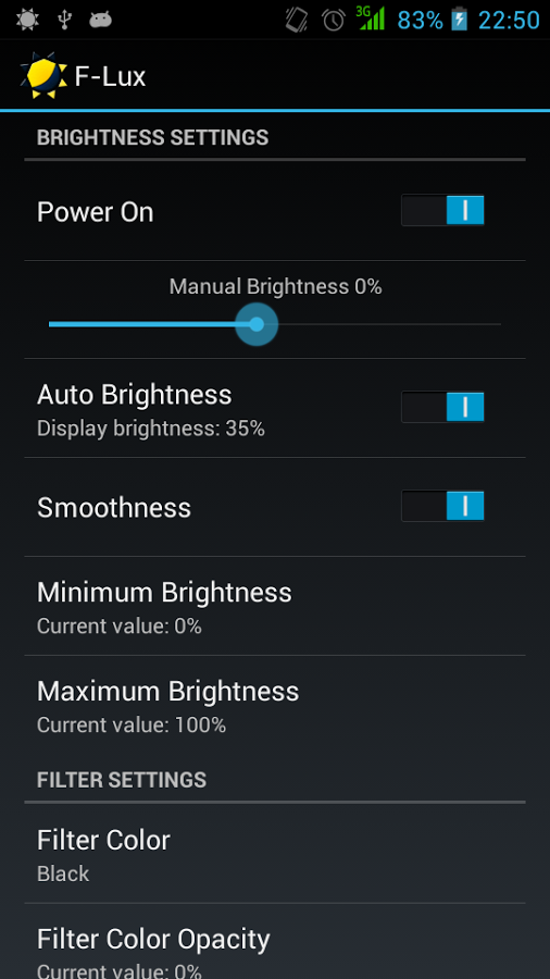 Screen Brightness Control