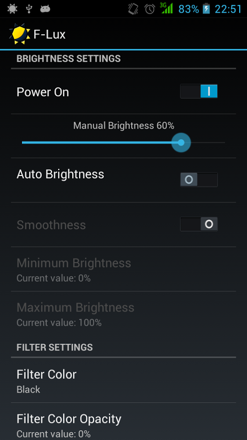 Screen Brightness Control