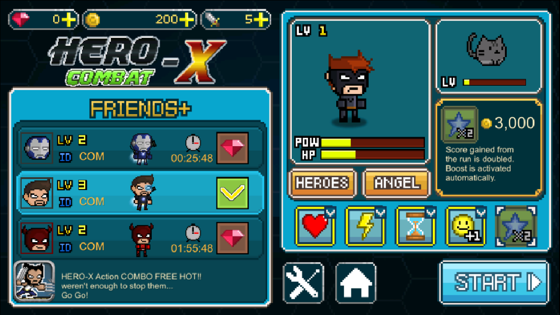 HERO-X: COMBAT (Mod Money)
