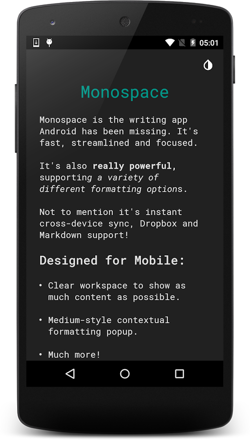 Monospace - Writing and Notes