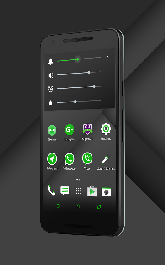 Sense Black/Green cm13 theme