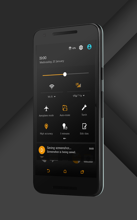 Sense Black/Orange cm13 theme