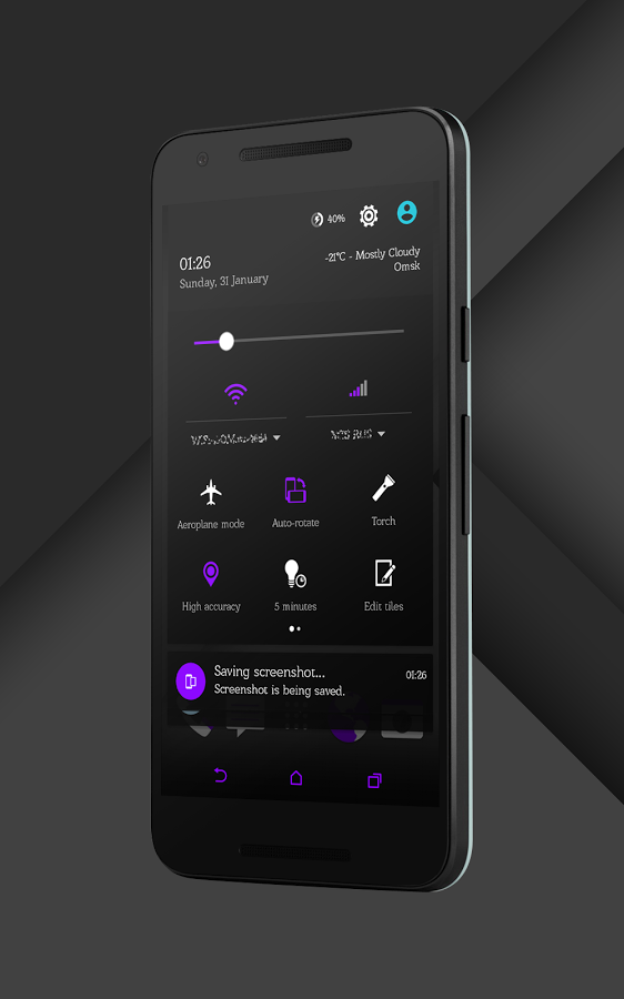 Sense Black/Purple cm13 theme