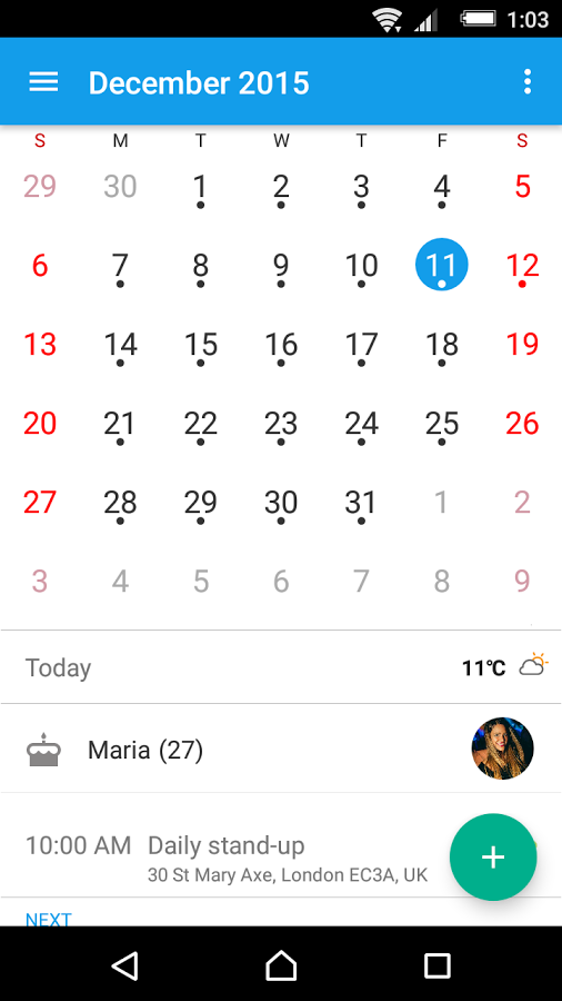 Xperia™ Calendar