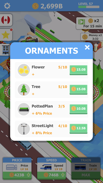 Idle Sightseeing Train - Game of Train Transport(Mod Money)