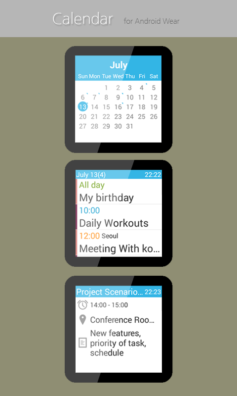 Calendar for Android Wear