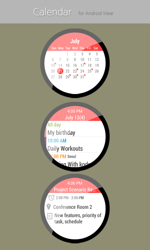 Calendar for Android Wear