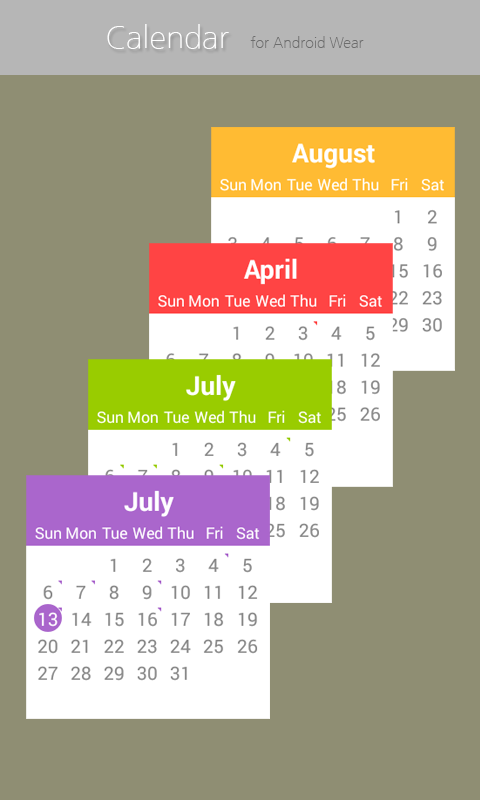 Calendar for Android Wear