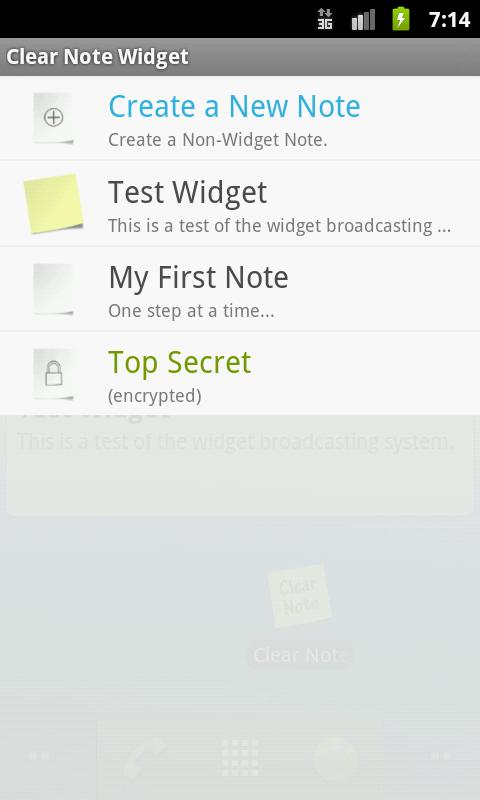 Clear Note Widget Sticky Notes