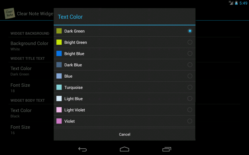 Clear Note Widget Sticky Notes