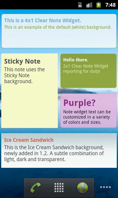 Clear Note Widget Sticky Notes