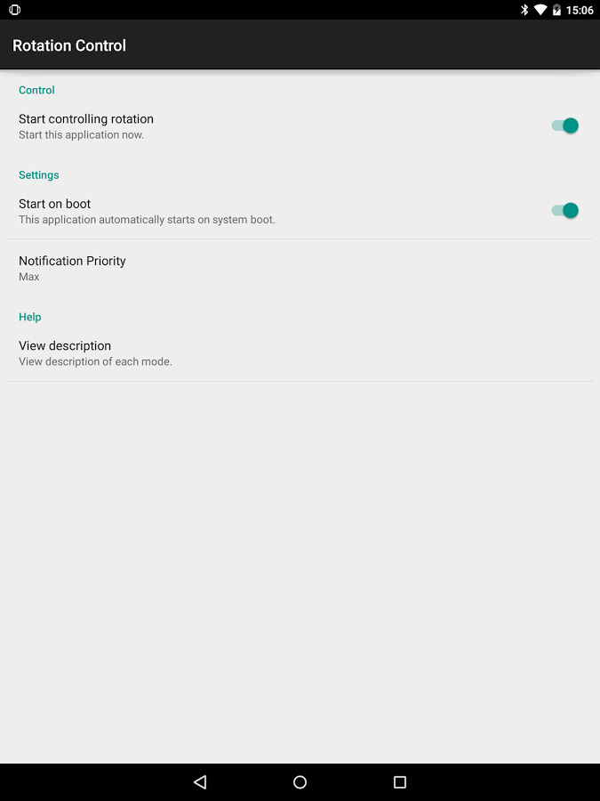Rotation Control