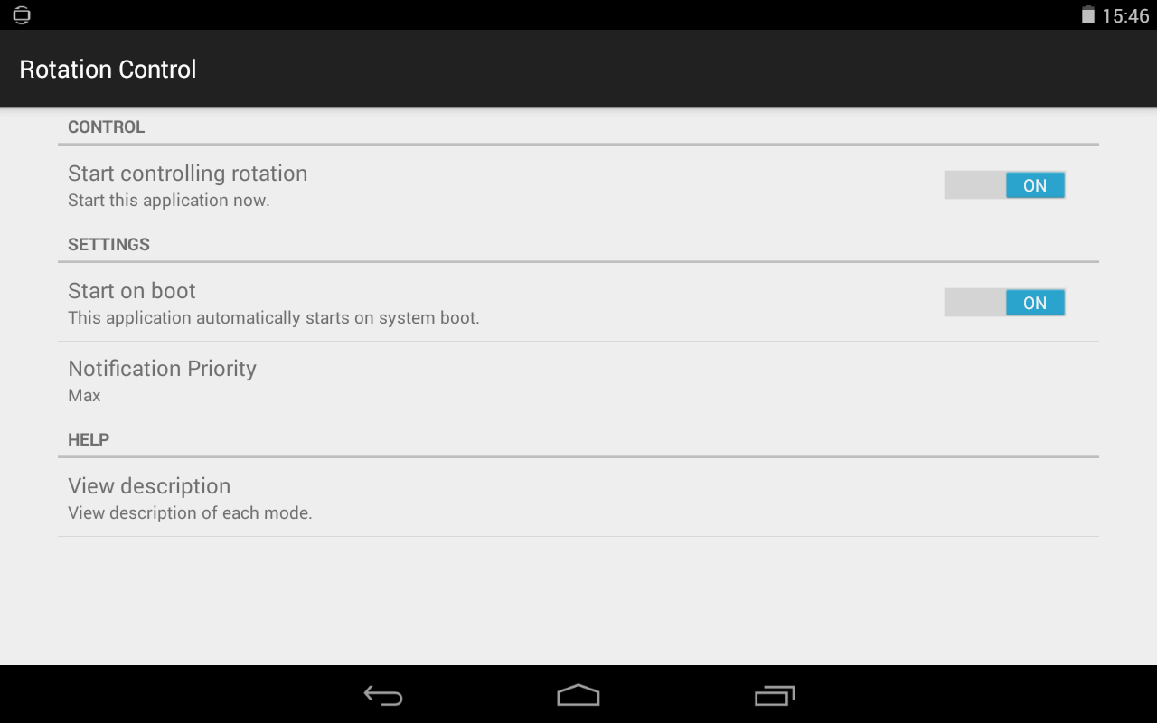 Rotation Control