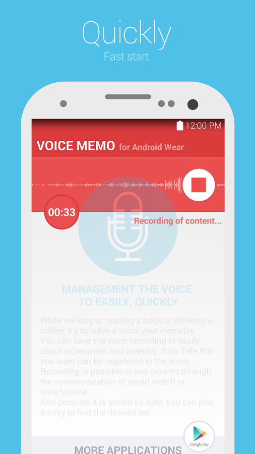 Voice Memo for Android Wear