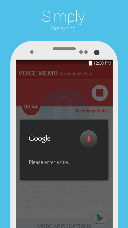 Voice Memo for Android Wear
