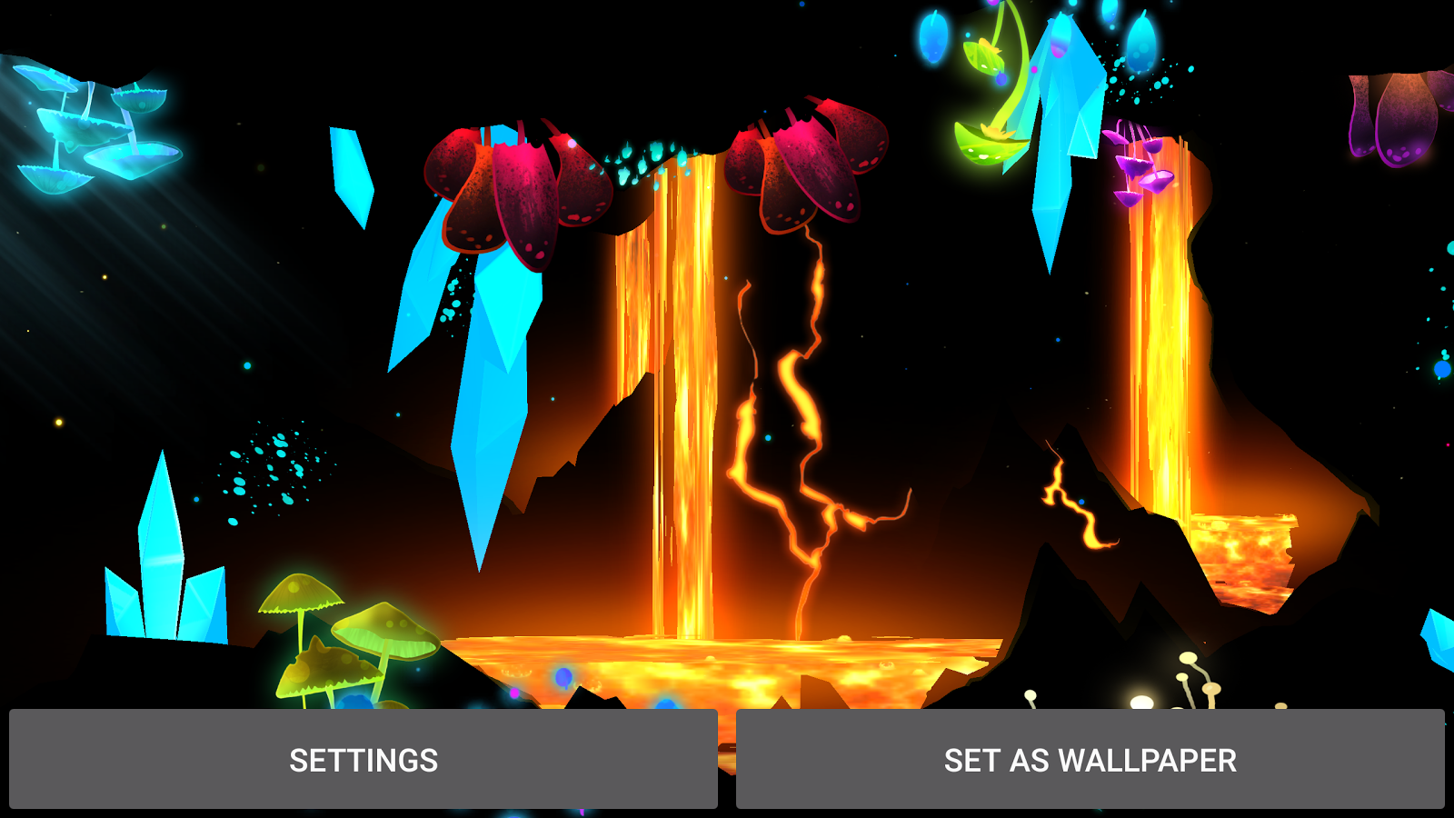 3D Fantasy Epic Lava Cave LWP