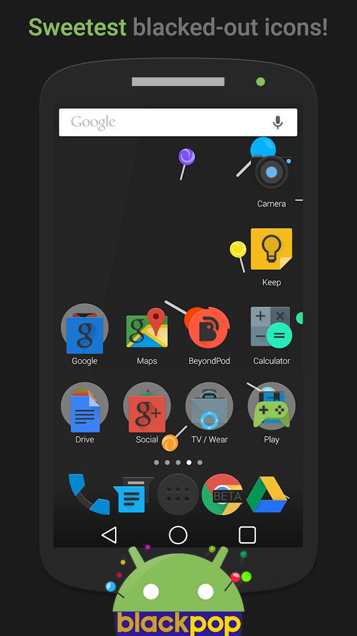 BlackPOP - Icon Pack