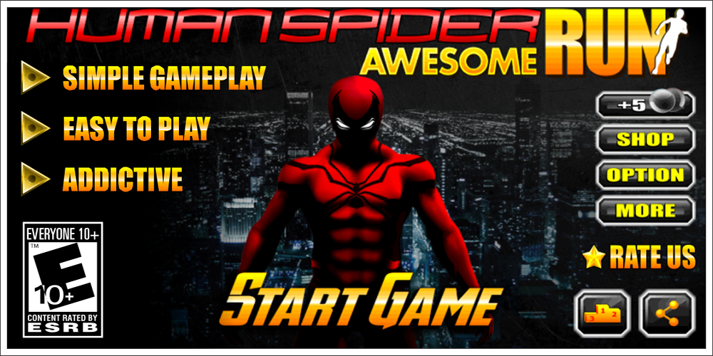 Human Spider: Awesome Run (Mod Orbs)