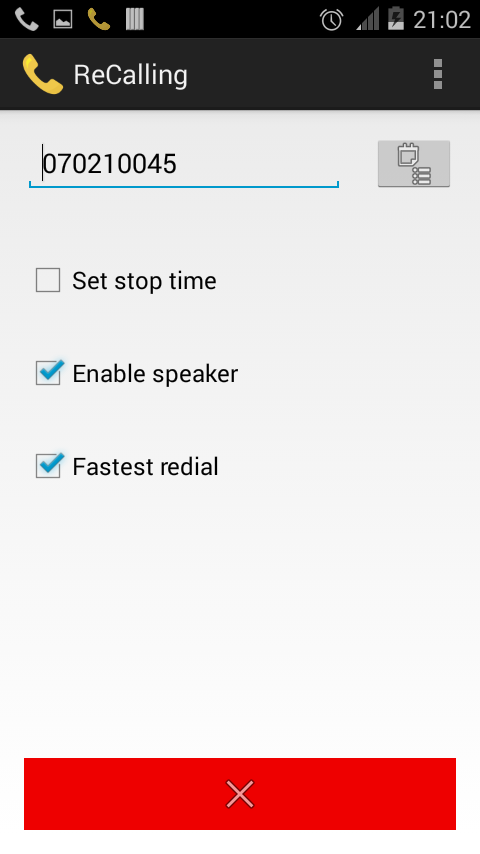 ReCalling (Fast auto redial)