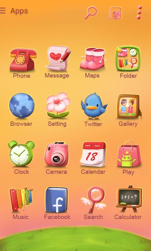 Sweet love GO Launcher Theme
