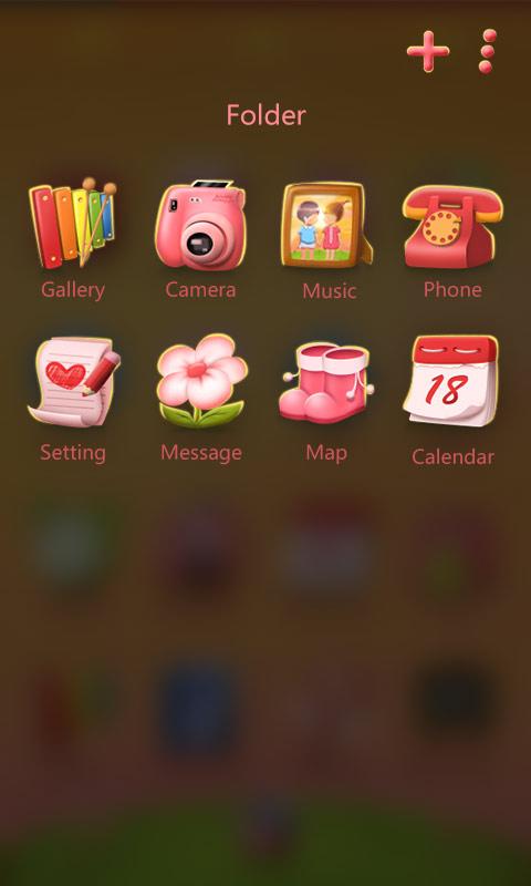 Sweet love GO Launcher Theme