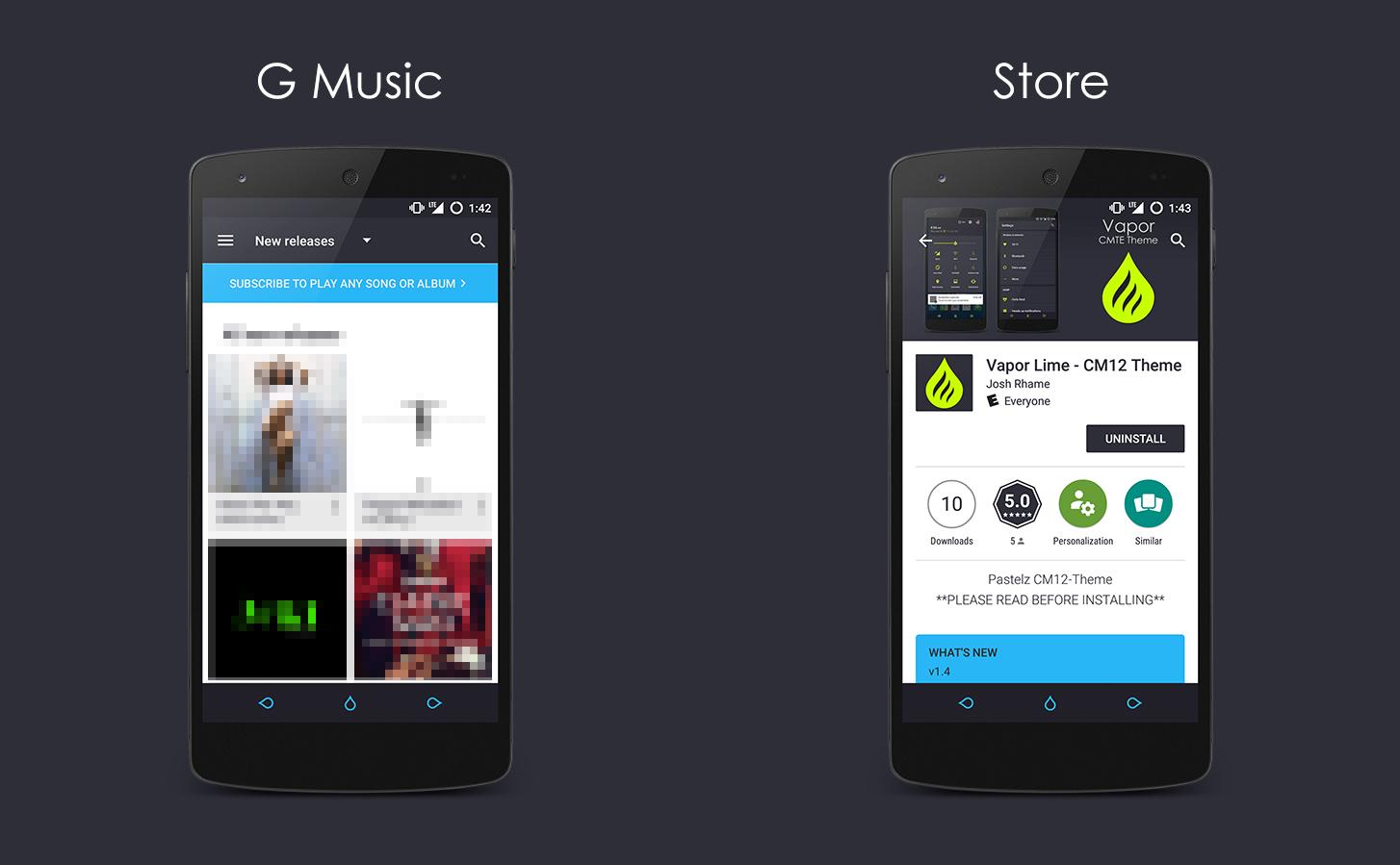 Vapor Blue - CM12 Theme