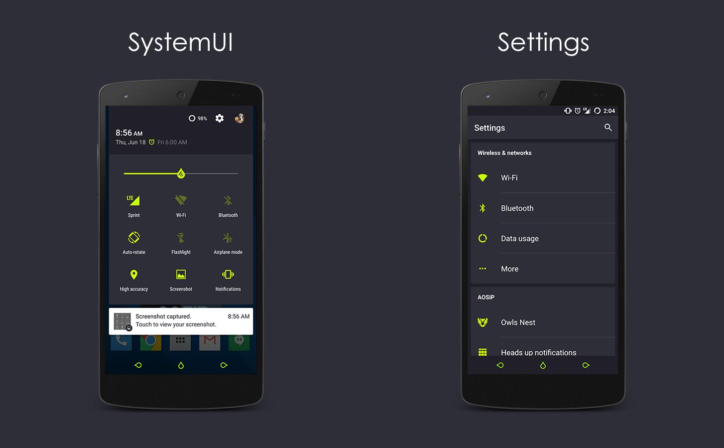 Vapor Lime - CM12 Theme