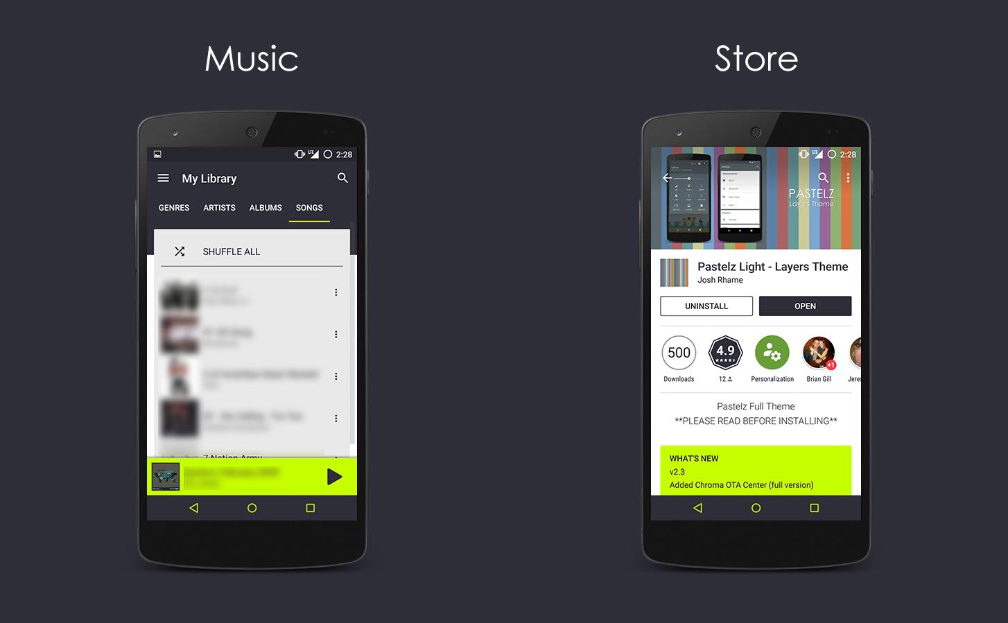 Vapor Lime - Layers Theme