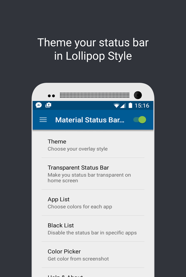 Material Status Bar Pro