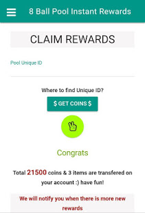 Pool Instant Rewards - Free coins