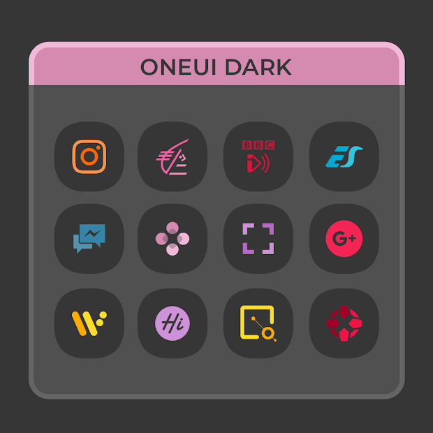 OneUI Dark- Icon Pack : S10